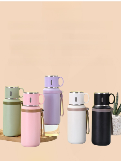 【茶水分離長保溫】316不鏽鋼碗蓋保溫杯