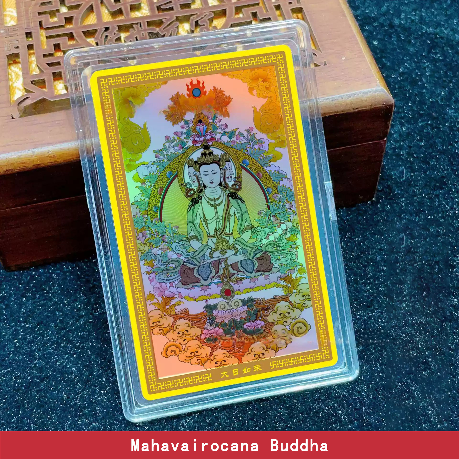 Colorful Craft Gold Foil Thangka Phone Sticker of the Guardian Buddhas Corresponding to the Twelve Chinese Zodiac Signs 