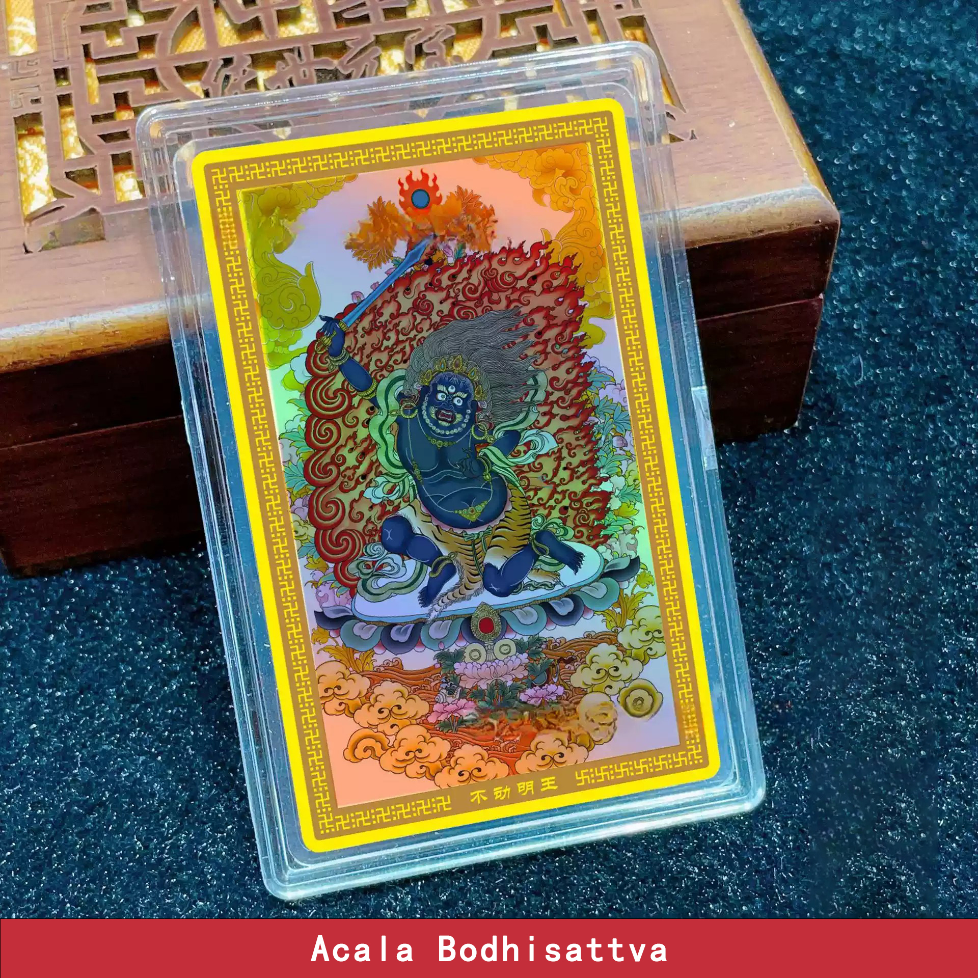 Colorful Craft Gold Foil Thangka Phone Sticker of the Guardian Buddhas Corresponding to the Twelve Chinese Zodiac Signs 
