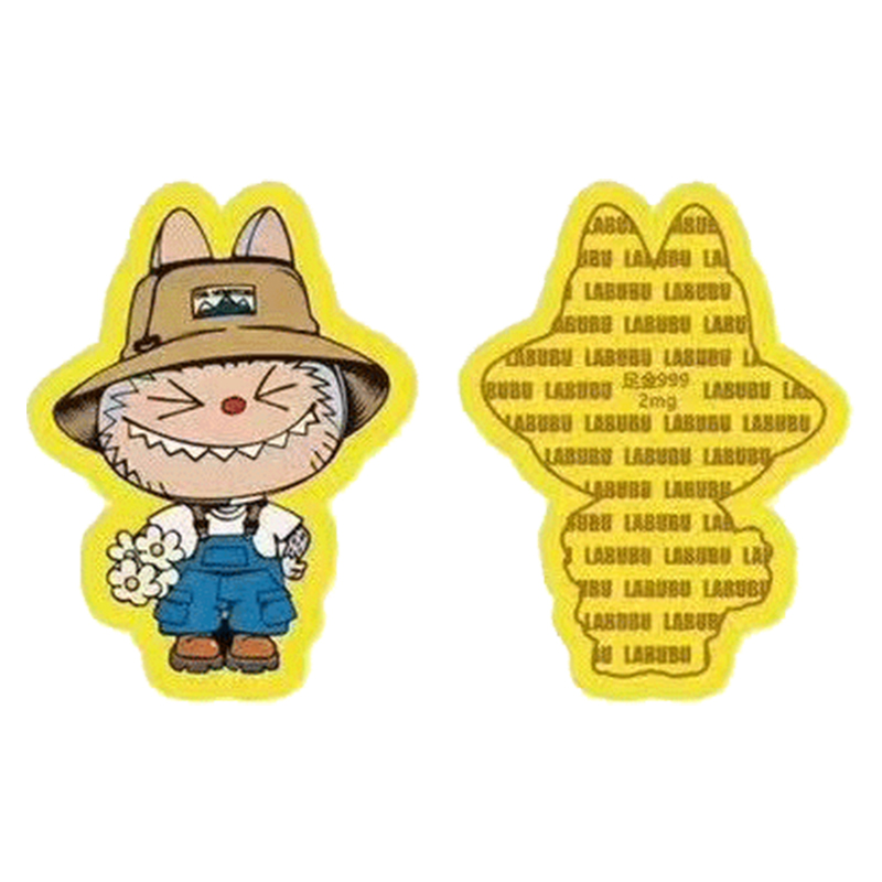 LABUBU足金999卡通金箔手机贴