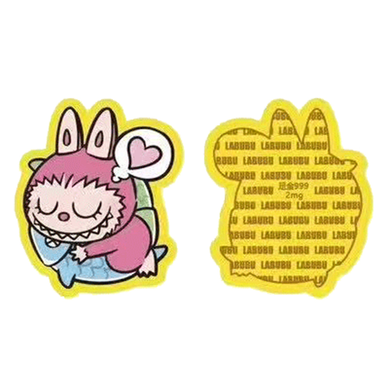 LABUBU足金999卡通金箔手机贴