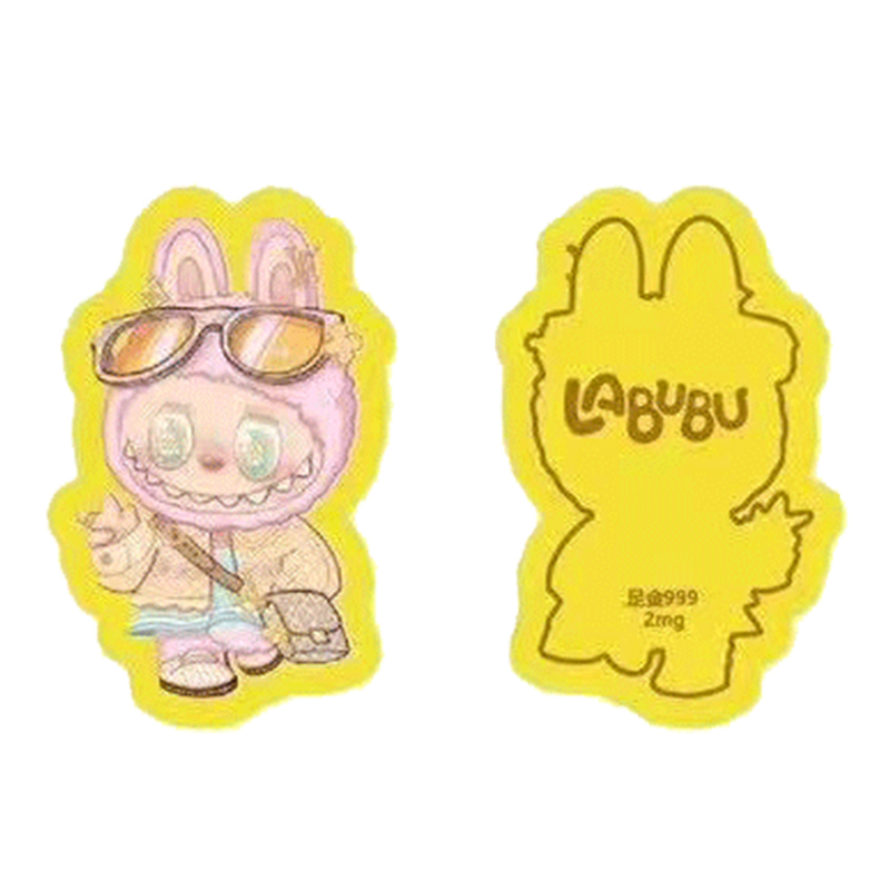 LABUBU足金999卡通金箔手机贴