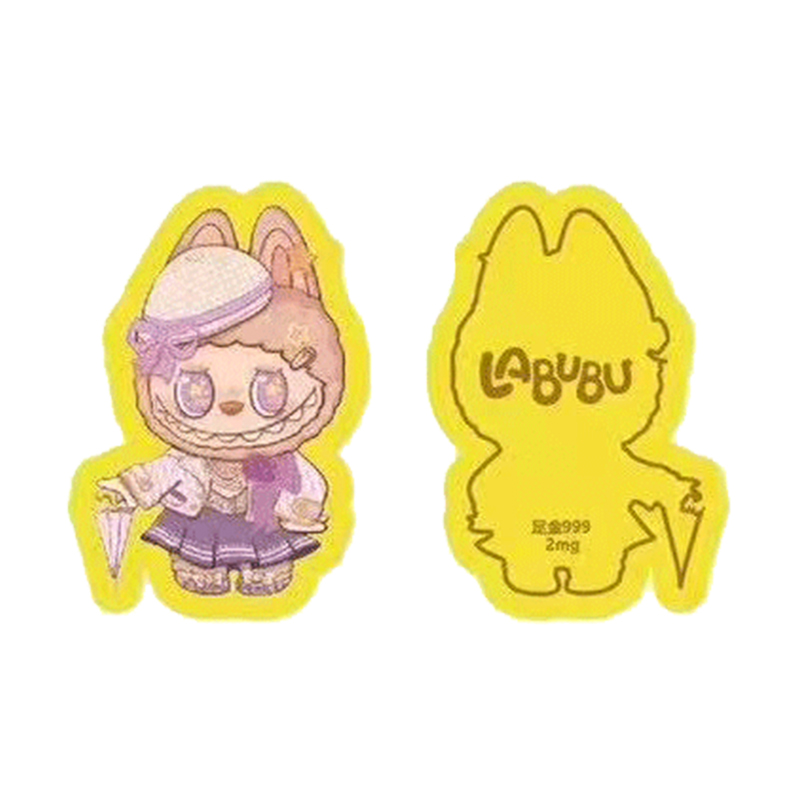 LABUBU足金999卡通金箔手机贴