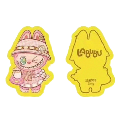 LABUBU足金999卡通金箔手机贴