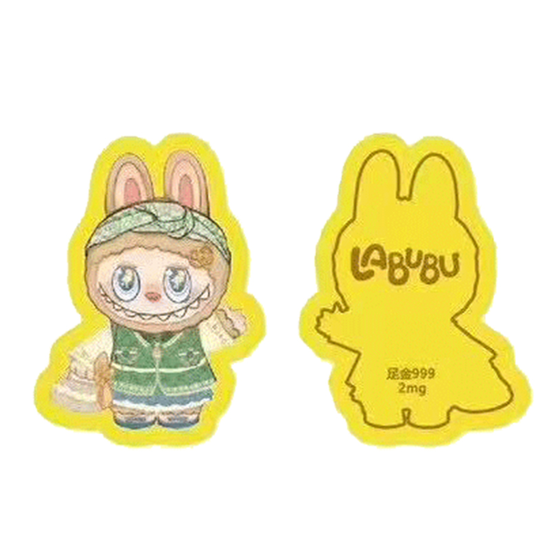 LABUBU足金999卡通金箔手机贴