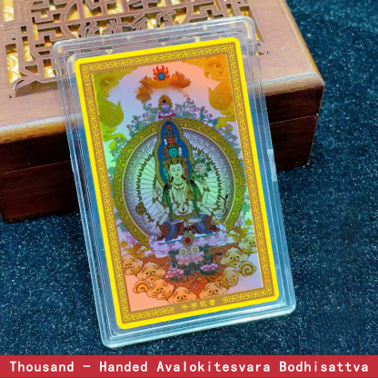 Colorful Craft Gold Foil Thangka Phone Sticker of the Guardian Buddhas Corresponding to the Twelve Chinese Zodiac Signs 
