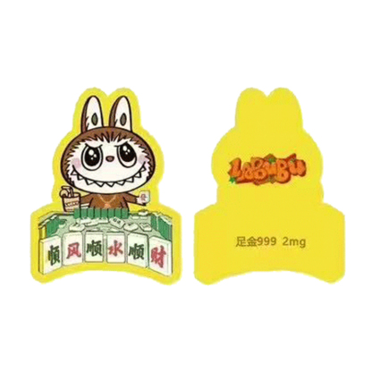 LABUBU足金999卡通金箔手机贴