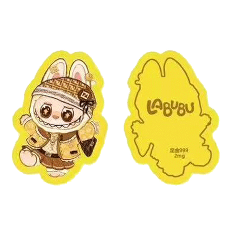 LABUBU足金999卡通金箔手机贴