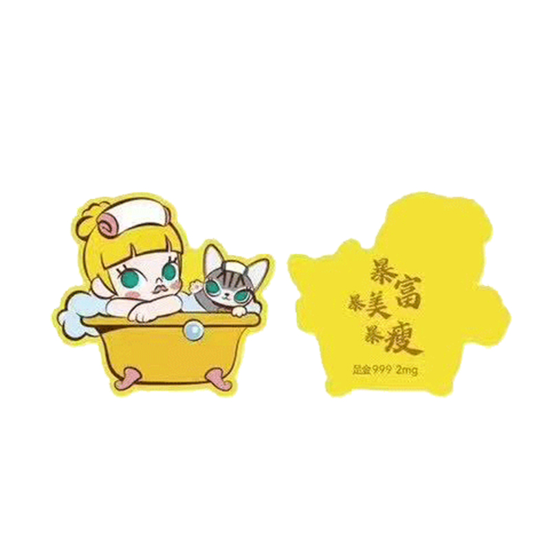 LABUBU足金999卡通金箔手机贴
