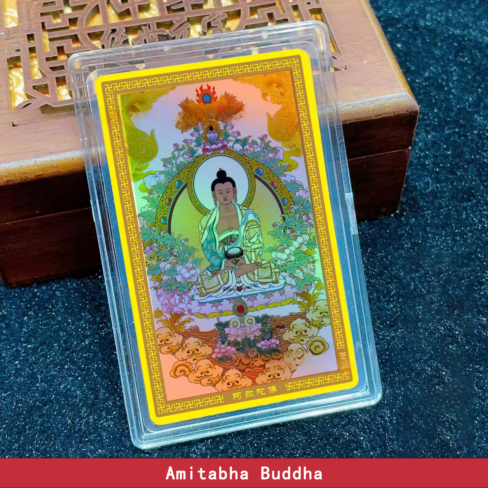 Colorful Craft Gold Foil Thangka Phone Sticker of the Guardian Buddhas Corresponding to the Twelve Chinese Zodiac Signs 