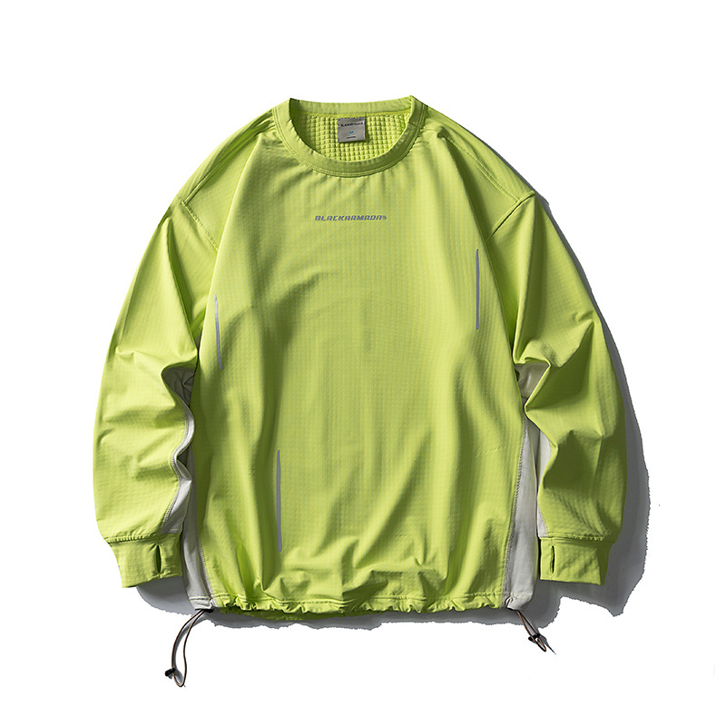 潮牌戶外運動吸溼速幹長袖T恤男女款抗菌輕量化圓領打底上衣