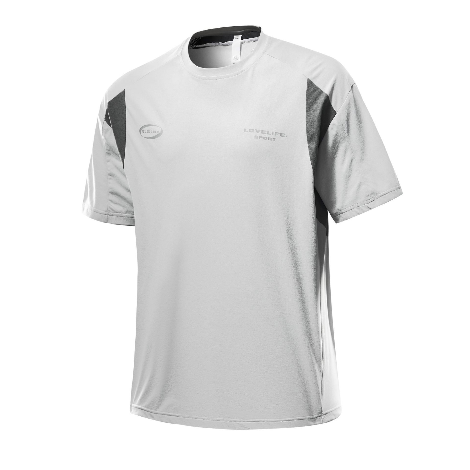 潮牌夏季拼接戶外運動短袖男防曬輕薄冰絲防紫外線寬鬆T恤