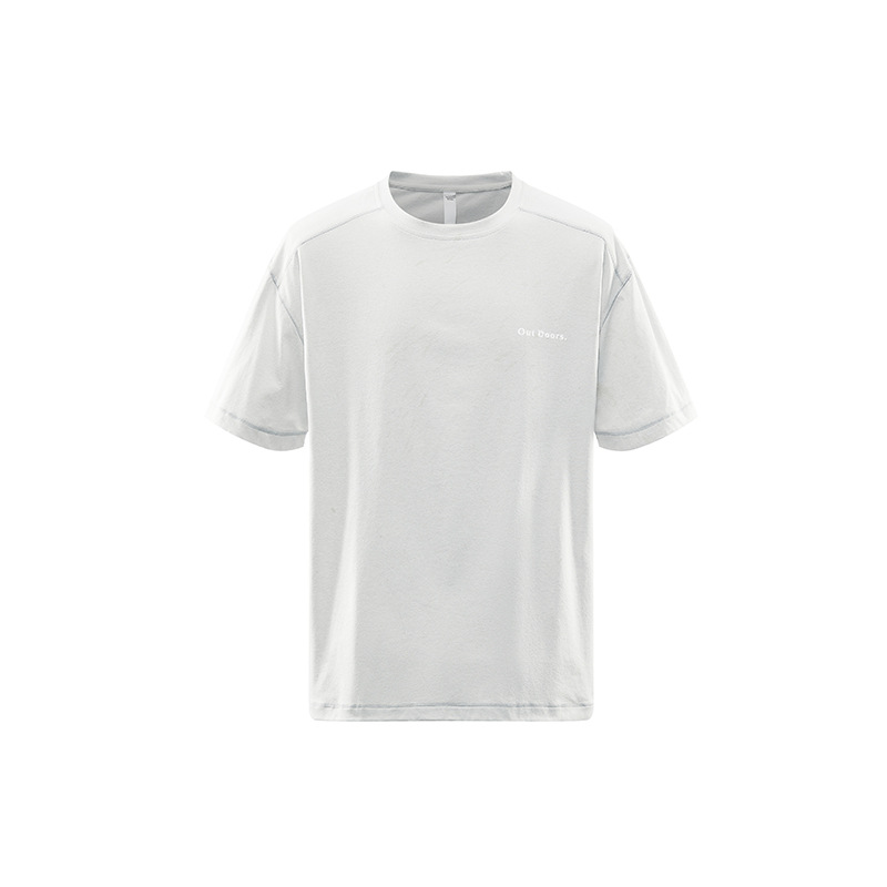 潮牌戶外短袖男UPF50 夏季百搭防紫外線透氣速乾情侶T恤上衣