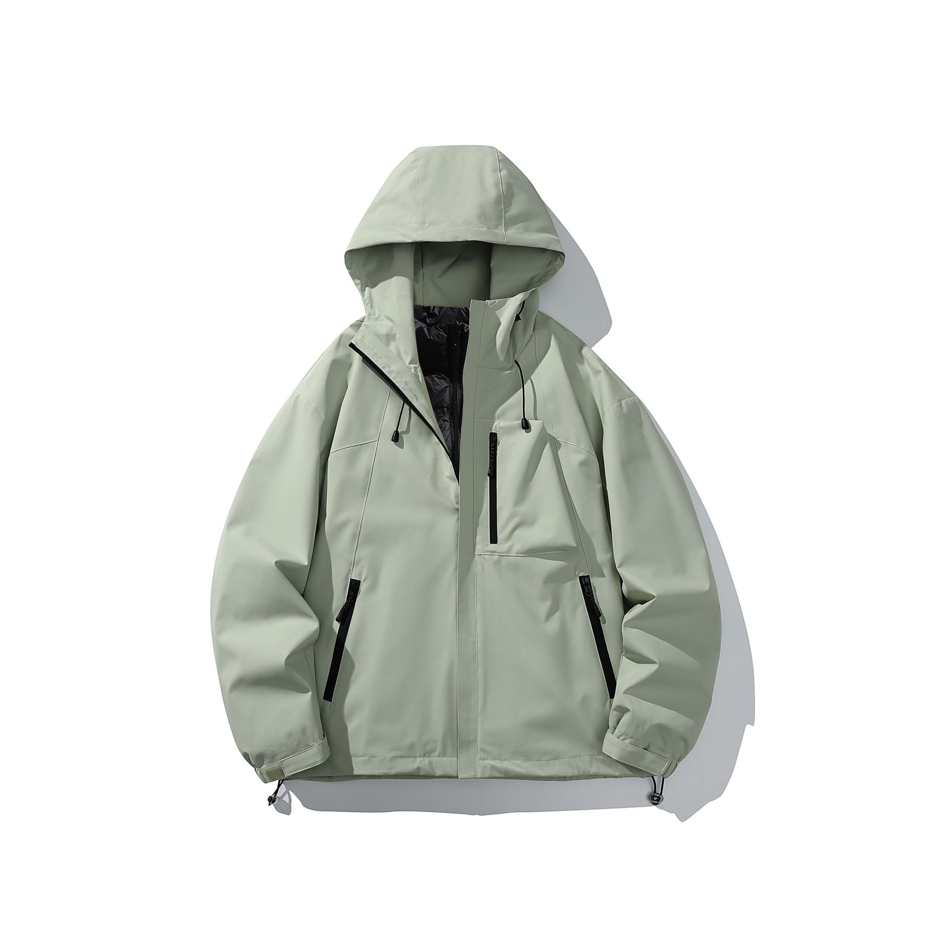 潮牌戶外運動防風三合一衝鋒衣輕薄羽絨服男女款搖粒絨外套