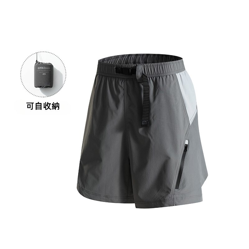 潮牌戶外短褲男夏季休閒百搭運動輕薄可收納五分褲寬鬆透氣
