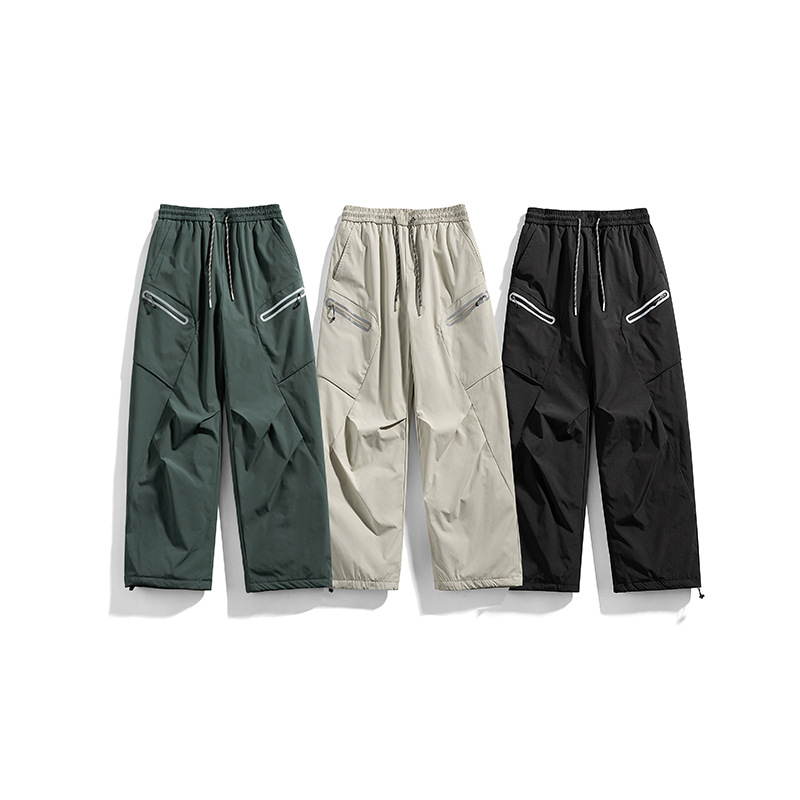 潮牌秋冬戶外加厚保暖滑雪褲男女款防風防潑水工裝褲衝鋒褲