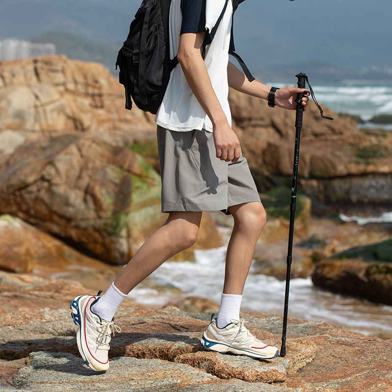 潮牌戶外短褲男夏季百搭休閒運動寬鬆輕薄五分褲可收納短褲