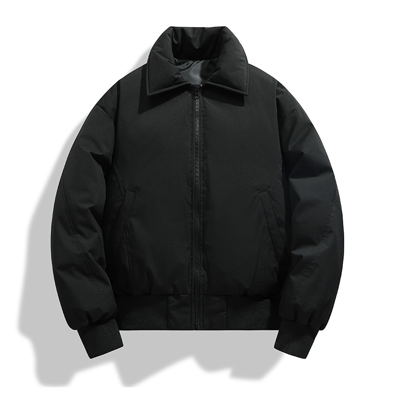 潮牌秋冬美式飛行夾克棉衣男女加厚翻領保暖麪包服棉服外套