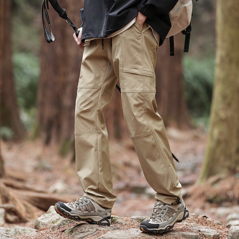 山系衝鋒褲男士2025年春秋新款戶外爬山防水工裝直筒高街傘兵長褲