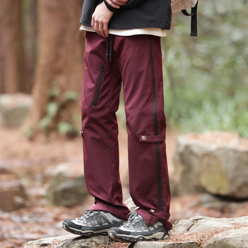 戶外登山褲男2025新款秋季薄款防風防水衝鋒褲休閒運動傘兵褲子男