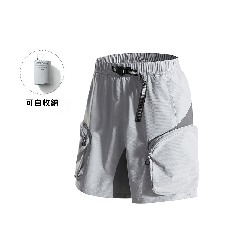 潮牌戶外短褲男夏季寬鬆休閒百搭輕薄運動透氣五分褲可收納
