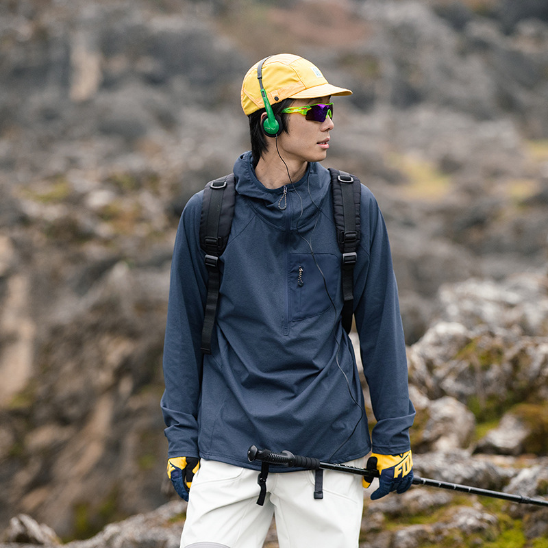 潮牌山系戶外運動衝鋒速乾長袖T恤鳥家防水登山健身休閒上衣