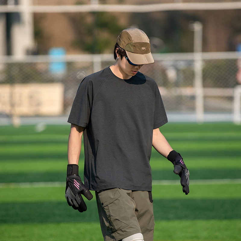 潮牌夏季戶外運動速幹短袖T恤男女款寬鬆休閒透氣圓領上衣
