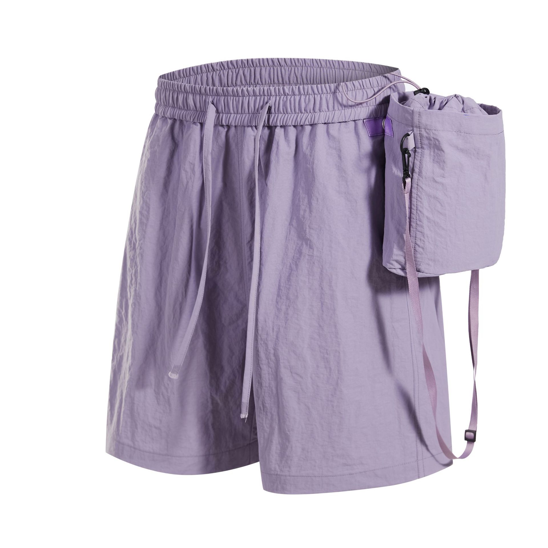 潮牌夏季線條設計速幹短袖T恤短褲套裝男圓領情侶運動五分褲