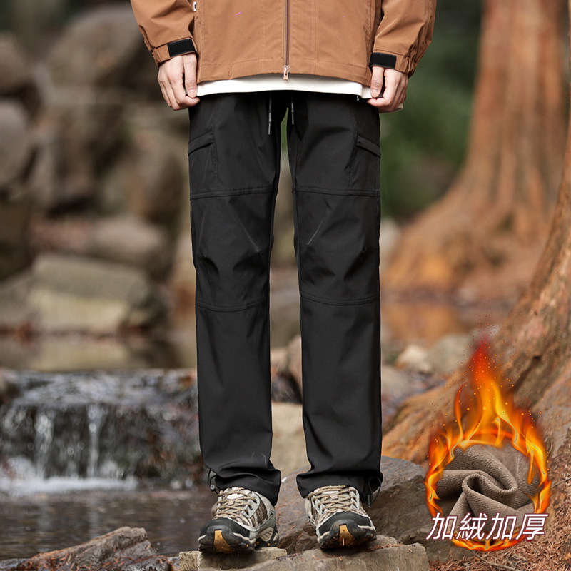山系衝鋒褲男士2025年春秋新款戶外爬山防水工裝直筒高街傘兵長褲