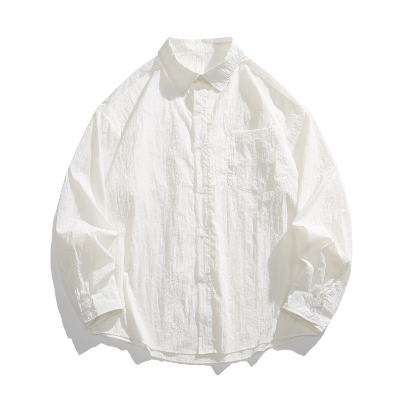 潮牌夏季戶外運動防曬衣男輕薄透氣防紫外線修身情侶款襯衫