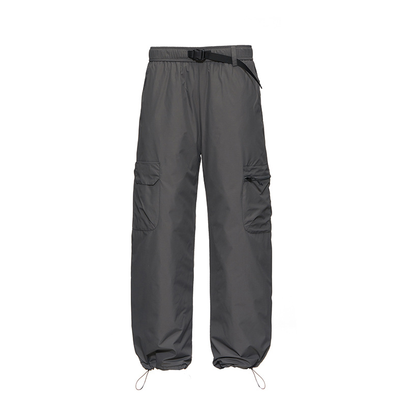 潮牌羽絨褲男冬季戶外徒步登山工裝防水防寒情侶寬鬆滑雪褲