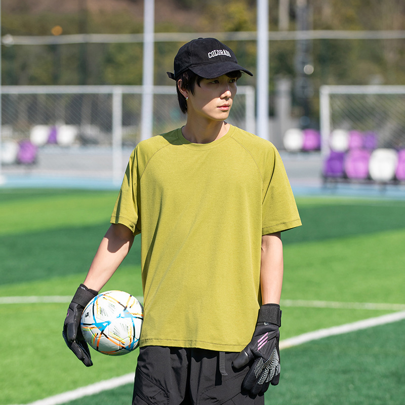 潮牌夏季戶外運動速幹短袖T恤男女款寬鬆休閒透氣圓領上衣