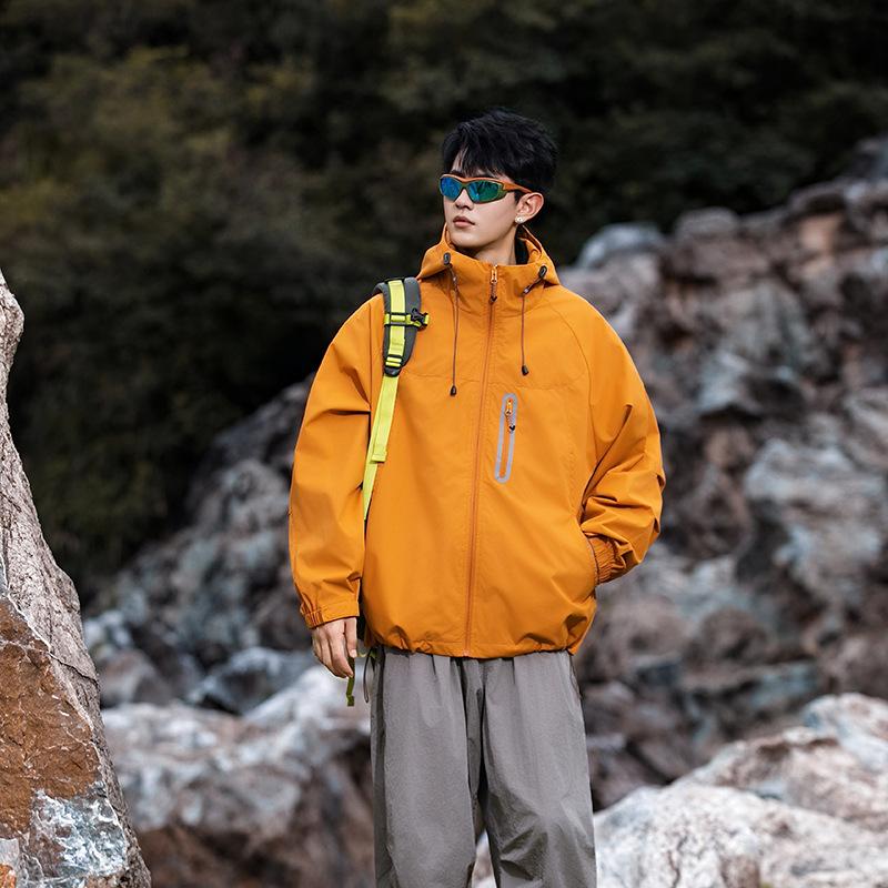 潮牌戶外防風三合一衝鋒衣輕薄羽絨服男女款搖粒絨內膽外套