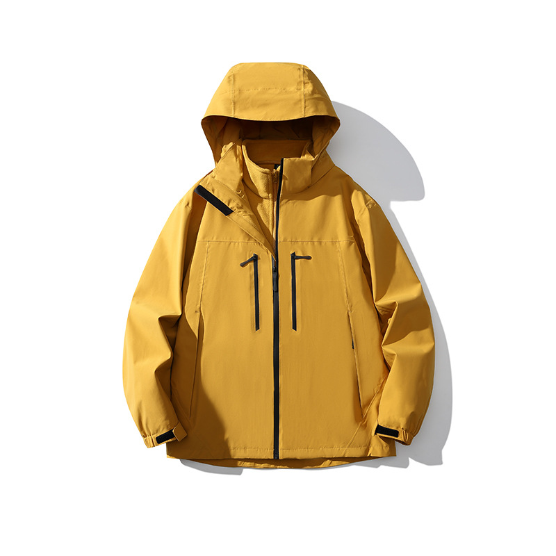 潮牌防水單層衝鋒衣男戶外登山服防風情侶款熱封真衝外套