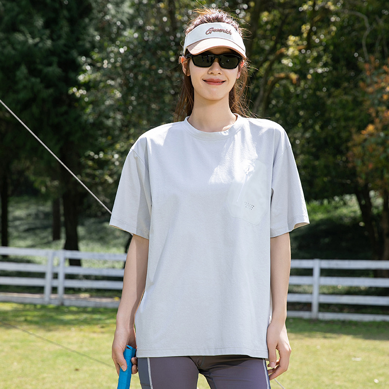 潮牌夏季戶外運動速乾短袖T恤男圓領防曬防紫外線情侶款上衣