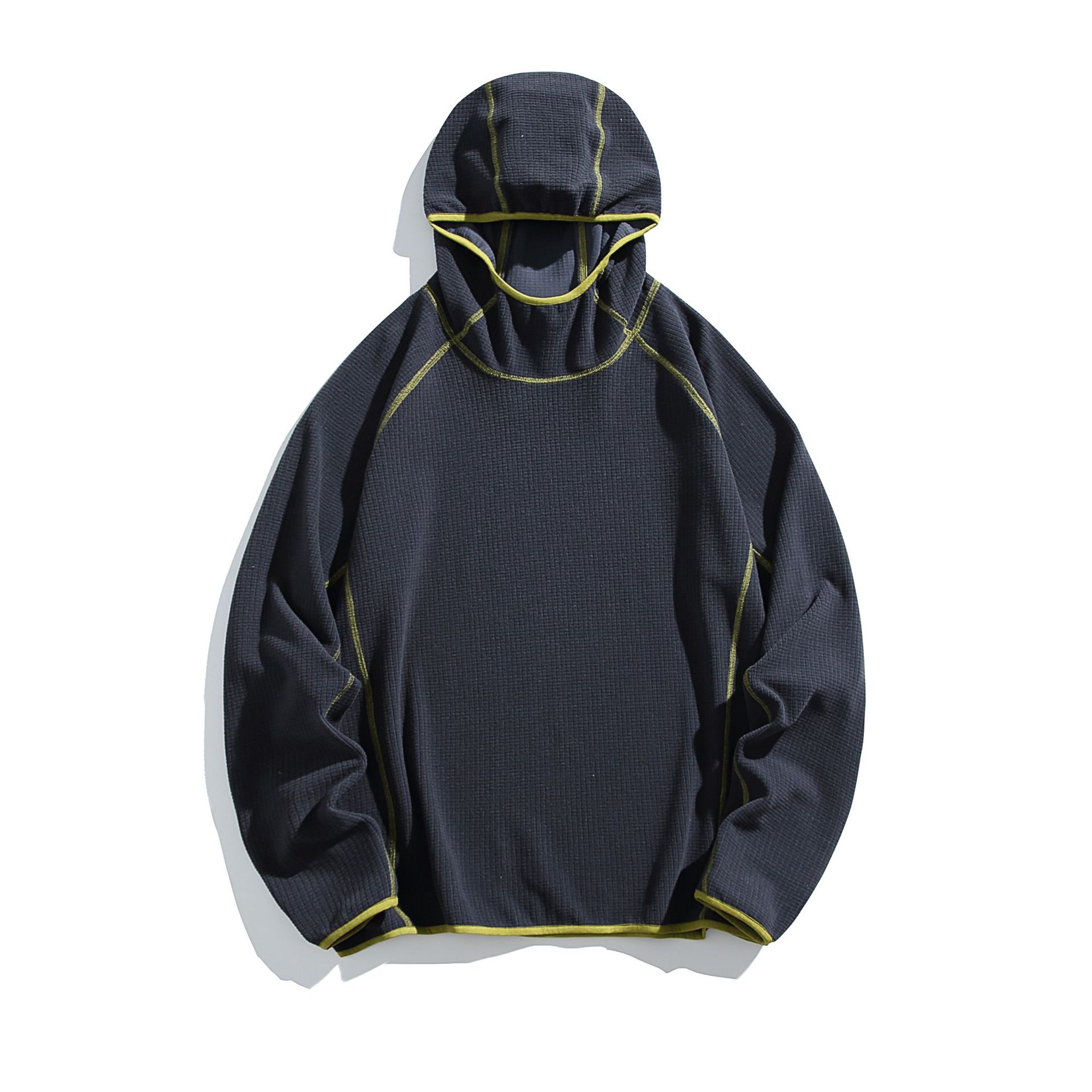 潮牌戶外哈蘇線連帽圓領衛衣男女款保暖鎖溫抓絨長袖T恤上衣