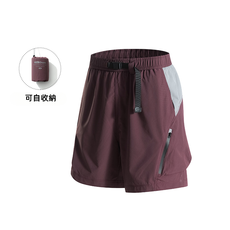 潮牌戶外短褲男夏季休閒百搭運動輕薄可收納五分褲寬鬆透氣