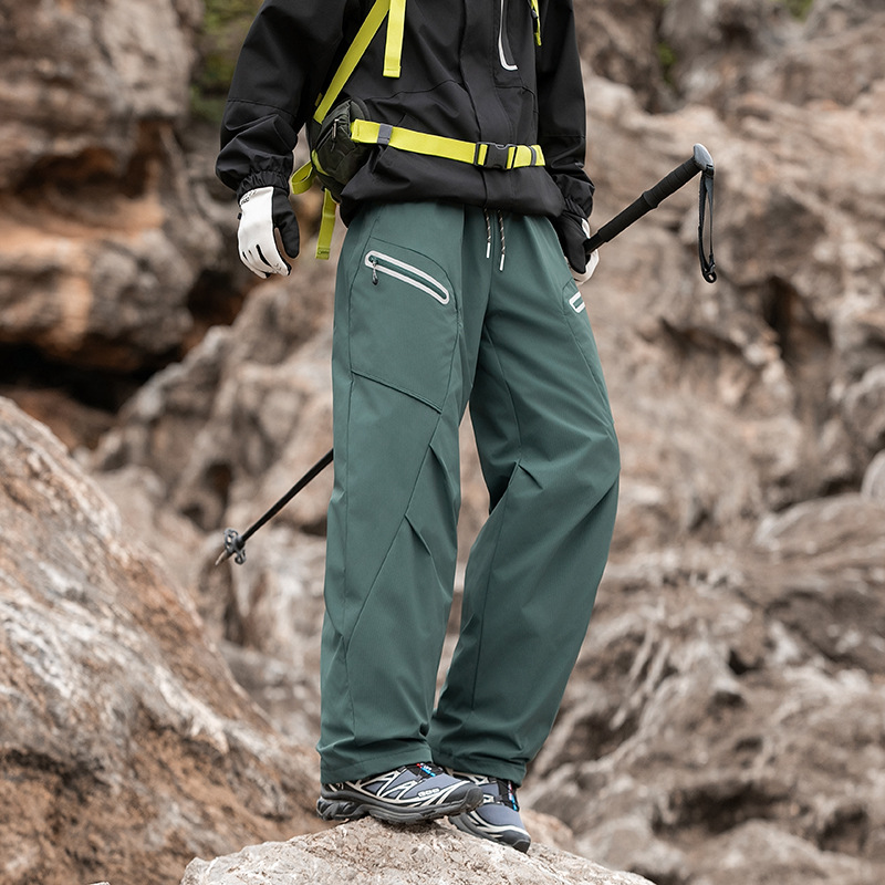 潮牌秋冬戶外加厚保暖滑雪褲男女款防風防潑水工裝褲衝鋒褲