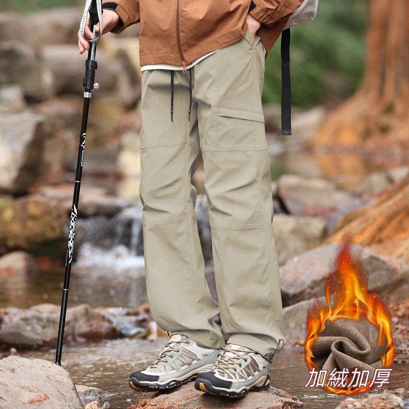 山系衝鋒褲男士2025年春秋新款戶外爬山防水工裝直筒高街傘兵長褲