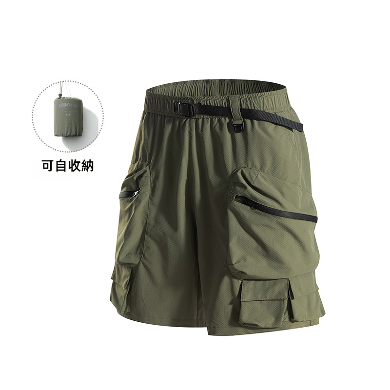 潮牌戶外短褲男夏季山系可收納百搭休閒運動輕薄透氣五分褲