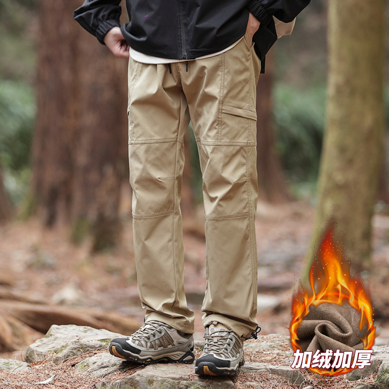 山系衝鋒褲男士2025年春秋新款戶外爬山防水工裝直筒高街傘兵長褲