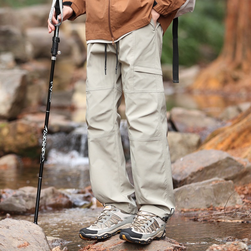山系衝鋒褲男士2025年春秋新款戶外爬山防水工裝直筒高街傘兵長褲