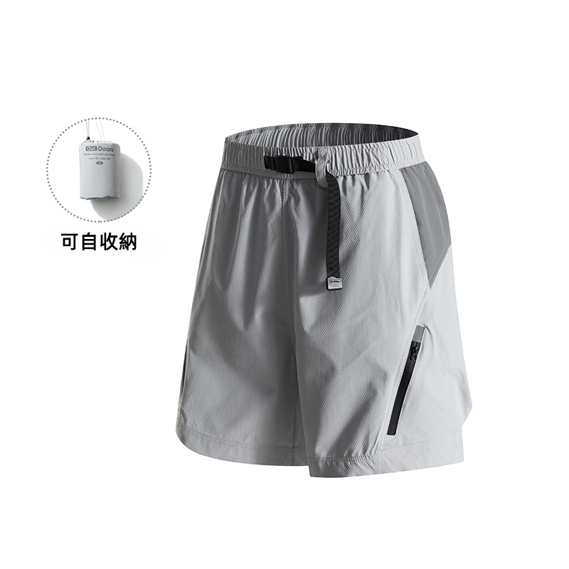潮牌戶外短褲男夏季休閒百搭運動輕薄可收納五分褲寬鬆透氣