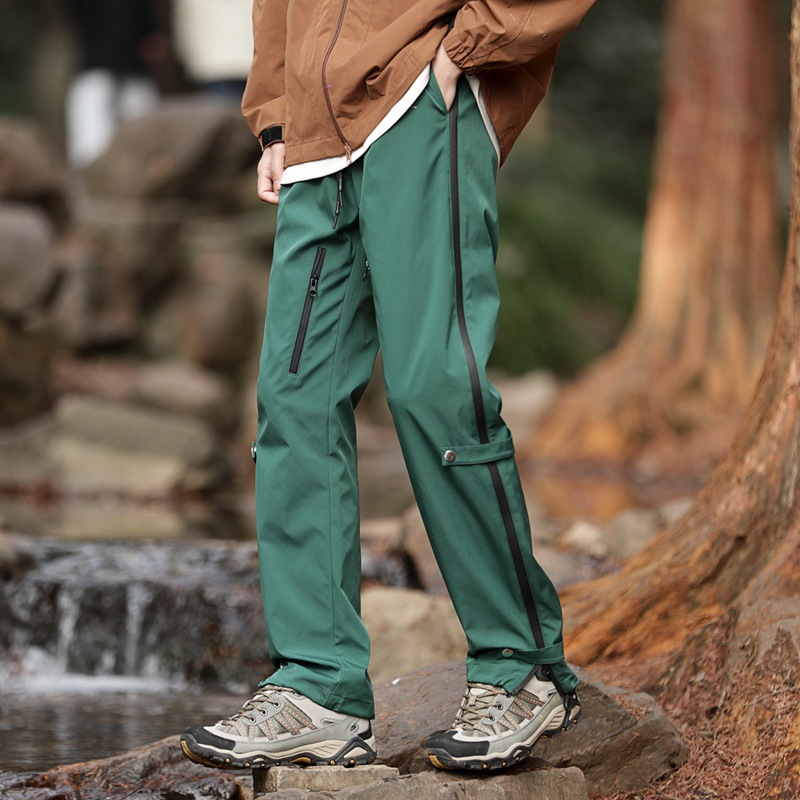 戶外登山褲男2025新款秋季薄款防風防水衝鋒褲休閒運動傘兵褲子男
