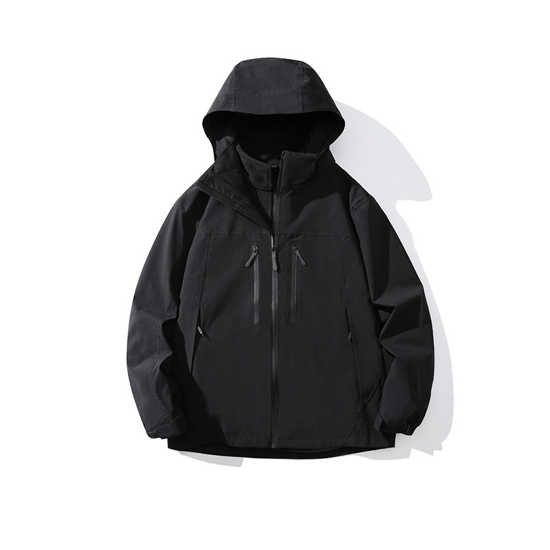 潮牌防水單層衝鋒衣男戶外登山服防風情侶款熱封真衝外套