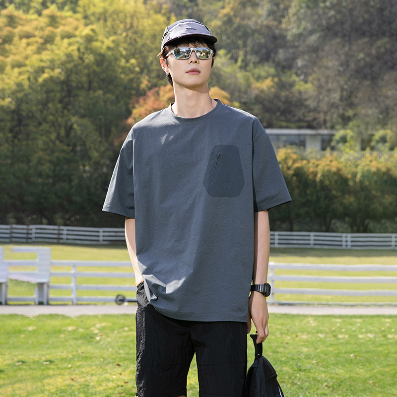 潮牌夏季戶外運動速乾短袖T恤男圓領防曬防紫外線情侶款上衣