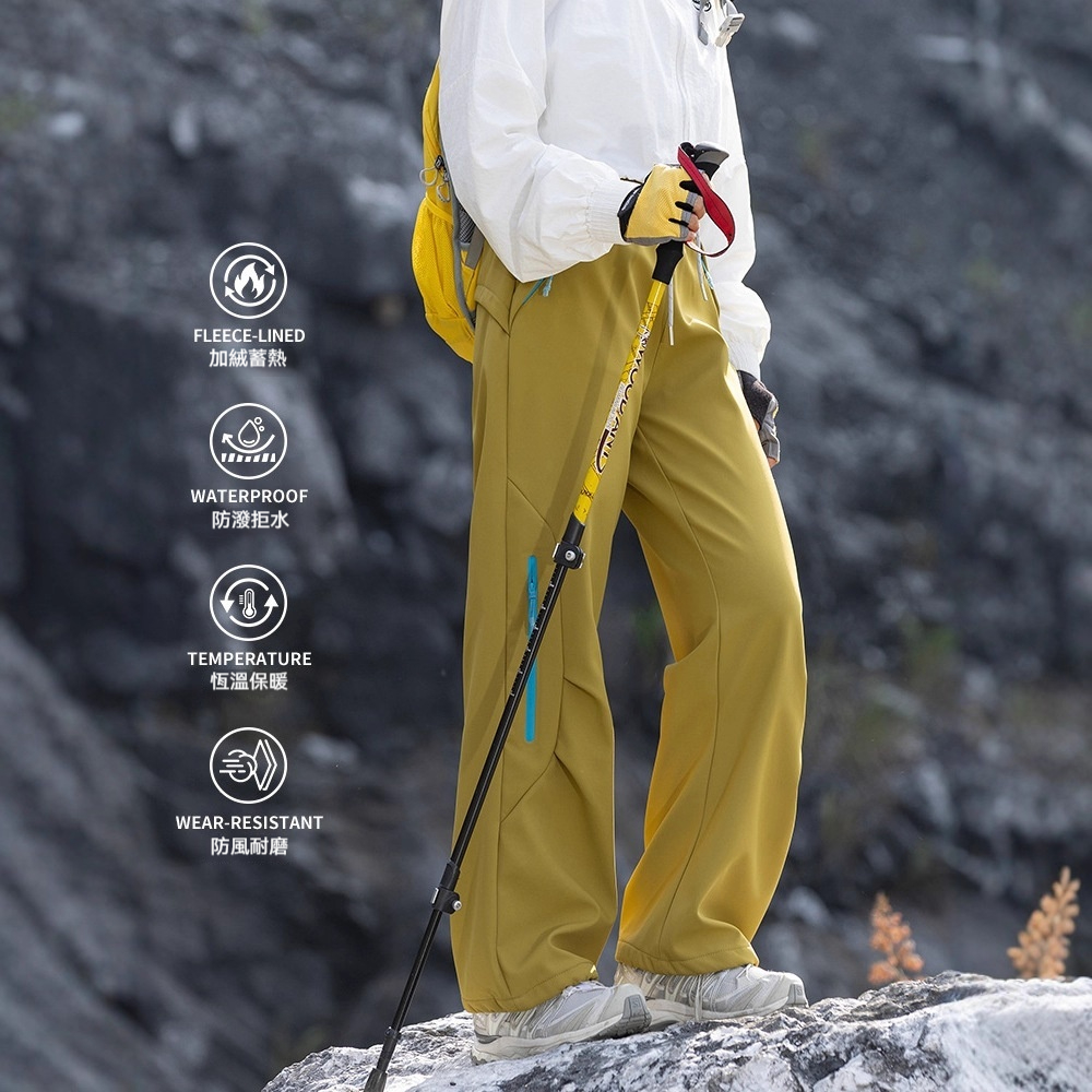 潮牌戶外休閒褲男士百搭休閒運動耐磨工裝防潑水情侶衝鋒褲