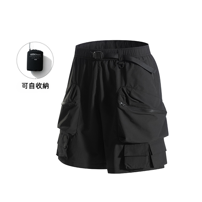 潮牌戶外短褲男夏季山系可收納百搭休閒運動輕薄透氣五分褲