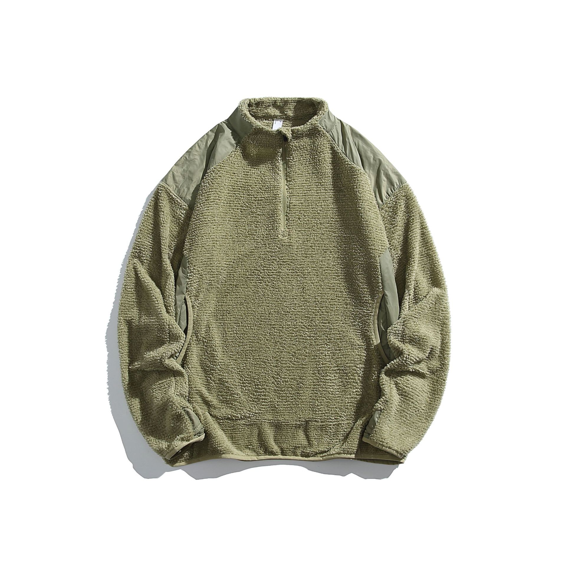 潮牌冬季恆溫保暖輕量化呼吸絨立領衛衣男女款寬鬆戶外運動