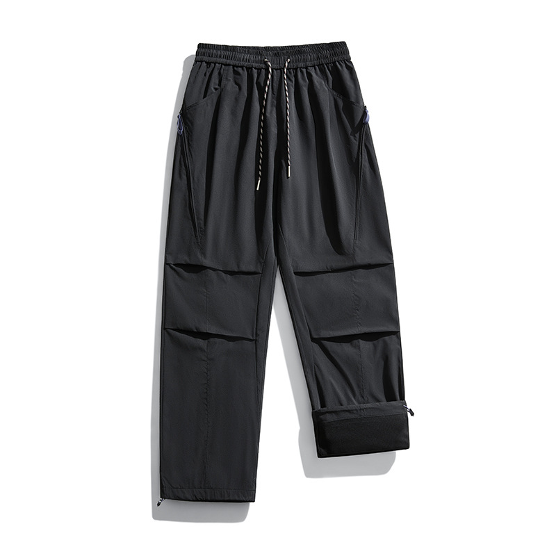 潮牌戶外登山褲休閒男士加絨秋冬季寬鬆束腳休閒潮流衝鋒褲